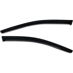 Lightronic Extra Durable Outside-Mount Auto Vent Window Visor, Fits 2008-2020 Dodge Grand Caravan, 2008-2016 Chrysler Town & Country, UV Protection Rain Guard, Original Wind Deflector, Smoke, 2-Pcs