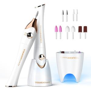 TOUCHBeauty Electric Nail Drill File Professional, Manicure Pedicure Kit with UV Nail Lamp, Portable Multi-Function Nail Buffer Tool for Grind Trim Polish (Gold) TOUCHBeauty Electric Nail Drill File Professional, Manicure Pedicure Kit with UV Nail Lamp, Portable Multi-Function Nail Buffer Tool for Grind Trim Polish (Gold)