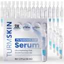 TURMSKIN Hyaluronic Acid Serum Ampoules [ULTRA HYDRATING VIALS] - 3% Hyaluron Booster for Glass Skin & Anti Aging - 24 Hours Hydration - Soft PE Triple Hyaluronic Complex for Faceskin Repair & Renew