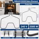 FrigeSwift WB44X10009 Range Oven Bake Element 240V 2585W For GE Hotpoint | Replace AP2031061 260864 AH249344 EA249344 PS249344 ERB44X10009 AP5306676 Fast Heating & Stable Bake Effect