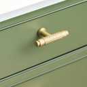10 Pack 5 Inch(128mm) Brushed Gold Cabinet Handles Knurled Kitchen Cabinet Pulls Cupboard Kitchen Hardware Drawer Pulls Dresser Handles