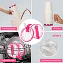 40oz Flip Straw Pro Lid for Stanley, 2025 NEW Leak Proof Lids Replacement for Stanley Quencher and ProTour, No Spill Dust-proof Tumbler Cover Cap Removable Top for 40oz StanleyAccessories,Rose*2