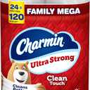 Charmin Ultra Strong Clean Touch Toilet Paper, 24 Family Mega Rolls Regular Rolls