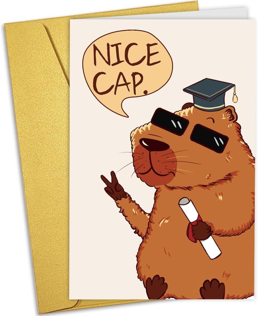 4 x Nchigedy Cute Graduation Card for College High School, Congratulations Card for Him Her, Friend (#2)