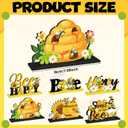 6 Pcs Bee Baby Wooden Centerpiece Honey Bee Baby Shower Decorations Wood Table Centerpieces Gnome Tabletop Detachable Sign for Birthday Party Home Decoration