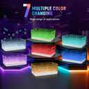 15L LED Ice Bucket for Parties, Rechargeable 7-Color Changing Light Up Beverage Tub, Clear Acrylic Wine & Champagne Drink Cooler, Leakproof Party Tub for Home Bar & Outdoor Entertaining