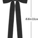 Black Velvet Ribbon Bows Valentines Tree Decorations 12Pcs, 5in * 8.6in Xmas Ornaments for Tree Home Party Front Door Wreath Holiday Decor