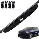 AUXKO 2nd Row Installation Retractable Cargo Cover for Dodge Durango 2026-2011, Trunk Cover for 2026 2025 Dodge Durango Security Shade Cover Shielding Anti-Peeping Luggage Privacy Screen, Carbon Fiber