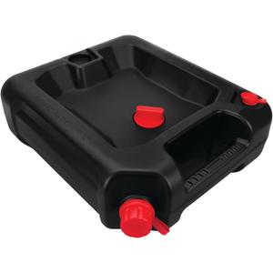 Performance Tool W4077 16-Quart Oil Drain Container, Deep Drain Well, Integrated Handle, Sealing Rubber Gaskets, Black