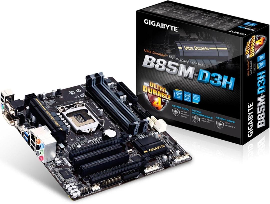 Gigabyte LGA 1150 Intel B85 HDMI SATA 6Gbps USB 3.0 Micro ATX DDR3 1600 Intel Motherboards GA-B85M-D3H