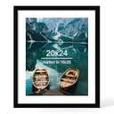 Hongkee 20x24 Picture Frame, Black Wood Style, Wall Mounting