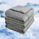 INGEROOM Cooling Comforter for hot Sleepers, Cooling Blanket Twin Size, Ice Cool Blanket Q-max 0.45, Summer Comforter Machine Washable Cooling Blanket-Grey 60'' x 80'' (Gray)