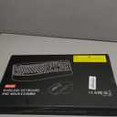 Wireless Keyboard and Mouse Combo, 2.4G Full Size Wave Keys Ergonomic Keyboard with Wrist Rest and 3-Level DPI Adjustable Wireless Ergonomic Mouse for Windows, Mac OS Desktop/Laptop/PC (Black)