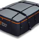 19 Cubic Feet Roof Bag Safety Tested Heavy-Duty Waterproof Rooftop Cargo Carrier for All Cars & SUVs (with or Without Rack) Includes Protective Mat & Storage Bag Military-Grade 840D PVC