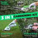 7.2V Hedge Trimmer Cordless | 2-in-1 Handheld Electric Shrub Trimmer & Grass Shear with Pruning Shears | 3.0Ah Lightweight Rechargeable Battery Powered for Garden, Yard, Lawn