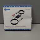 AUTOUTLET 192kHz DAC Digital to Analog Audio Converter 7ft/2.1m Digital Audio Optical to RCA Male Cable for HDTV, DVD, Blu-Ray Players and Game Consoles