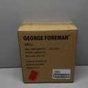 George Foreman 4-Serving Removable Plate Electric Grill and Panini Press, George Tough Non-Stick Coating, Drip Tray Catches Grease, Black