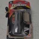 Eveready Compact LED Metal Flashlight Water Resistant, Includes 3 Super Heavy Duty AAA Batteries, 21 Lumens , Black