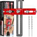Saker Cabinet Hardware Doweling Jig,Adjustable Cabinet Template Tool for Knobs,Handles and Pulls,Self Centering Punch Locator Precise Woodworking Drill Guide for Drawer Cabinet Installation