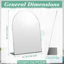 Colingmill 8 Pcs Counter Top Desk Mirror 7 x 9 Inch Freestanding Makeup Mirror for Desk Acrylic Mirror Arch Single Sided Vanity Mirror for Table Office Home Bathroom Bedroom Dorm