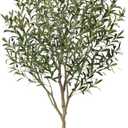 Artificial Olive Tree 6ft  Faux Olive Tree with UV Resistant Leaves - Tall Fake Plant in Pot, Large Floor Plants for Indoor & Outdoor Modern Home, Living Room, Office Decor, VN126