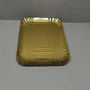 10 PCS Gold Rectangle Trays, Heavy Duty Disposable Paper Cardboard for Platters, for Elegant Dessert Table Serving Parties, Cupcake Display, Birthday Party, Dessert, Weddings