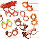 HOWAF Thanksgiving Party Favor Paper Glasses, Thanksgiving Party Eyeglasses Photo Booth Props Kit for Turkey Day Party Favor Give Thanks Party Supplies 27pcs