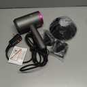 slopehill Professional Ionic Hair Dryer, Powerful 1800W Fast Drying Low Noise Blow Dryer with 2 Concentrator Nozzle 1 Diffuser Attachments for Home Salon Travel (Grey)