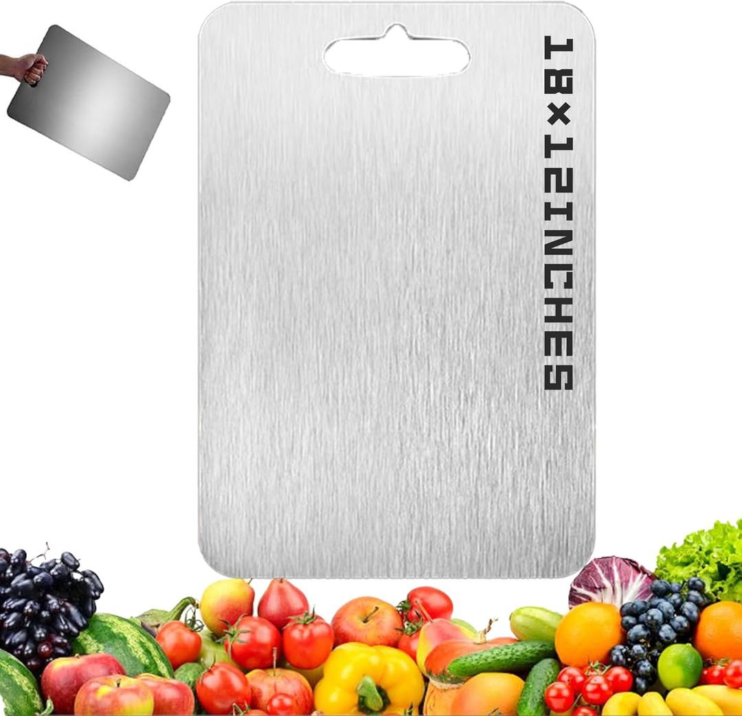 Titanium Cutting Board.100% PureTitanium Cutting Boards For Kitchen.Steel Cutting Boards for Kitchen.Suitable for Kitchen or outdoor Camping TitaniumCutting board (1812 * 0.08)