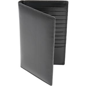 AG Wallets Leather Wallet for Men & Women - Secure RFID Wallet with Space for 20 Credit Cards, 1 ID & Cash - Cowhide Leather Wallet - Slim Bifold Wallet - Long Wallet for Casual or Office - Onyx Black