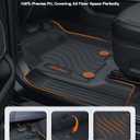 Floor Mats for 2017-2025 2026 Ford F250 F350 F450 F550 Super Duty Crew Cab, Front Bucket Seats with Rear Under-Seat Fold-Flat Storage, Custom Fit All Weather TPE Floor Liners