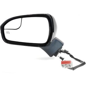 Driver Side Mirror Assembly Compatible with Ford Fusion Sedan 2013-2014 S S Hybrid, with Power Heated, Turn Signal, Puddle Light, Blind Spot Mirror Replace DS7Z17683BA (7pin Left Unpainted)