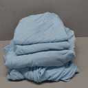 Comforters Light Blue King Size, 3 Pieces Lightweight Solid Bedding Comforter Set, All Season Fluffy Bed Set (104x90In Comforter & 2 Pillowcases)