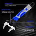 10-inch Wide Mouth Adjustable Wrench - Wide Opening,Black Oxide Finish,CR-V Steel, SAE and Metric Scale Marked, Ergonomic Grip