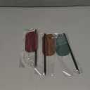 3 Pieces Oval Faux Leather Hair Barrettes with Wooden Sticks, Handmade Slide Barrettes Hair Accessories for Women and Girls