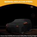Car Cover Waterproof All Weather Sun Rain Protection Full Exterior Cover for Kia Telluride Black with Left Side Zippers