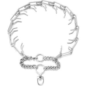 Dog Prong Collar Stainless Steel Metal Chain Dog Pinch Collars Training Collar for Large Medium Small Dogs,Detachable, Adjustable Length 12''- 28'' (Silver) Dog Prong Collar Stainless Steel Metal Chain Dog Pinch Collars Training Collar for Large Medium Small Dogs,Detachable, Adjustable Length 12''- 28'' (Silver)