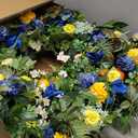 Balsam Hill Outdoor Summer Breeze Spring & Summer Wreath - 28" Premium UV-Protected Floral Door Wreath for Front Door, Patio, & Garden