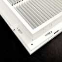 18" W x18 H Stamped face Steel Filter Return Grille White Powder Coating with Frame Overall Outside Dimension 20.6"x20.6" (Fits 18" x 18" Duct Opening)