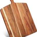 16.5"x13" Acacia Wood Cutting Board with Handle, Wooden Charcuterie Boards, Thick Chopping Board, Bread Cheese Pizza Serving Platter Butcher Block, Vegetables Fruits Serving Tray