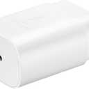 SAMSUNG 25W Wall Charger USB C Adapter, Super Fast Charging Block for Galaxy Phones and Devices, Cable Not Included, 2021, US Version, White