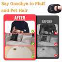 2 x 2PCS Pet Hair Remover, Electrostatic Pet Hair Removal Gloves, Reusable Cat & Dog Hair Remover for Couch, Furniture, Carpet, Curtain, Upgraded Animal Fur Removal Tool, Cat Grooming Gloves