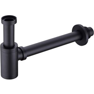 Upgrade Your Bathroom with ZASLEME Decorative Adjustable Bottle P Trap Kit for Sink and Basin Drainage - Matte Black Finish