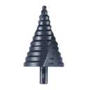 12 Sizes Step Drill Bit, 1/4 to 2-3/8 inch Black High Speed Steel Drill Cone Bits for Sheet Metal Hole Drilling Cutting, Sprial Unibit Extra Large 2-3/8 inch