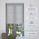 AOSKY Cordless Roller Shades for Windows Light Filtering Shades with 5% Openness Solar Screen Semi Sheer Roller Blinds UV Protection for Office and Home. Easy to Install 31" W x 72" H (Grey)
