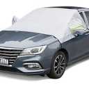 AstroAI 4-Layer Windshield Snow Cover for Ice, UV, Frost - Wiper & Mirror Protector, Windproof Sunshade for Cars, Compact SUVs