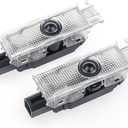 Car LED Logo Projector Puddle Door Lights for Dodge Challenger Accessories, No Fade 4K-HD Welcome Lights, 2 Pack (DODG)