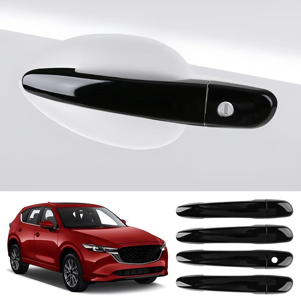 Car Door Handle Cover for Mazda CX-5 2013-2025CX-3 2016-2021CX-9 2016-2023Mazda 3 2010-2018Mazda 6 2009-2021 Auto Exterior Accessories Handle Protectors Covers No 2 Smart Entry Holes