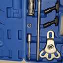 Rear Axle Bearing Puller Tool Axle Seal and Bearing Remover Set with Slide Hammer Yoke and 3 Rear Axle Puller Adapters, 1" to 2-7/8" IDs