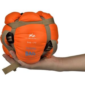 Warm Weather Sleeping Bag - Portable Waterproof Compact Lightweight, Packable for Kids, Teens Adults Camping Backpacking Hiking, Spring Summer Fall (Orange)